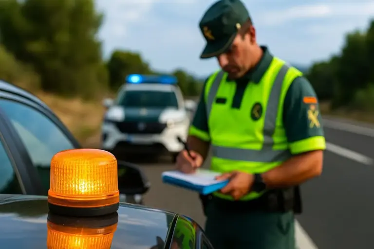 La multa que la Guardia Civil de Tráfico puede ponerte si activas la baliza V16 sin motivo aparente