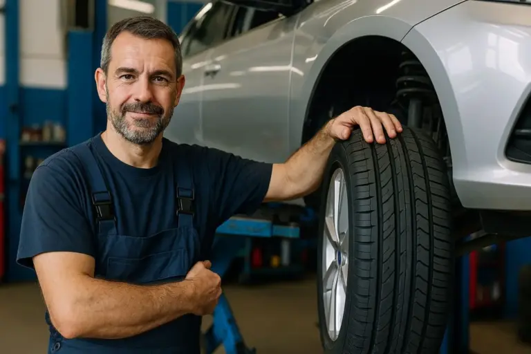 Javier (44), mecánico: ‘Como el 99% de mis clientes ya te digo que no hay que ser tacaño a la hora de cambiar las ruedas de tu coche’