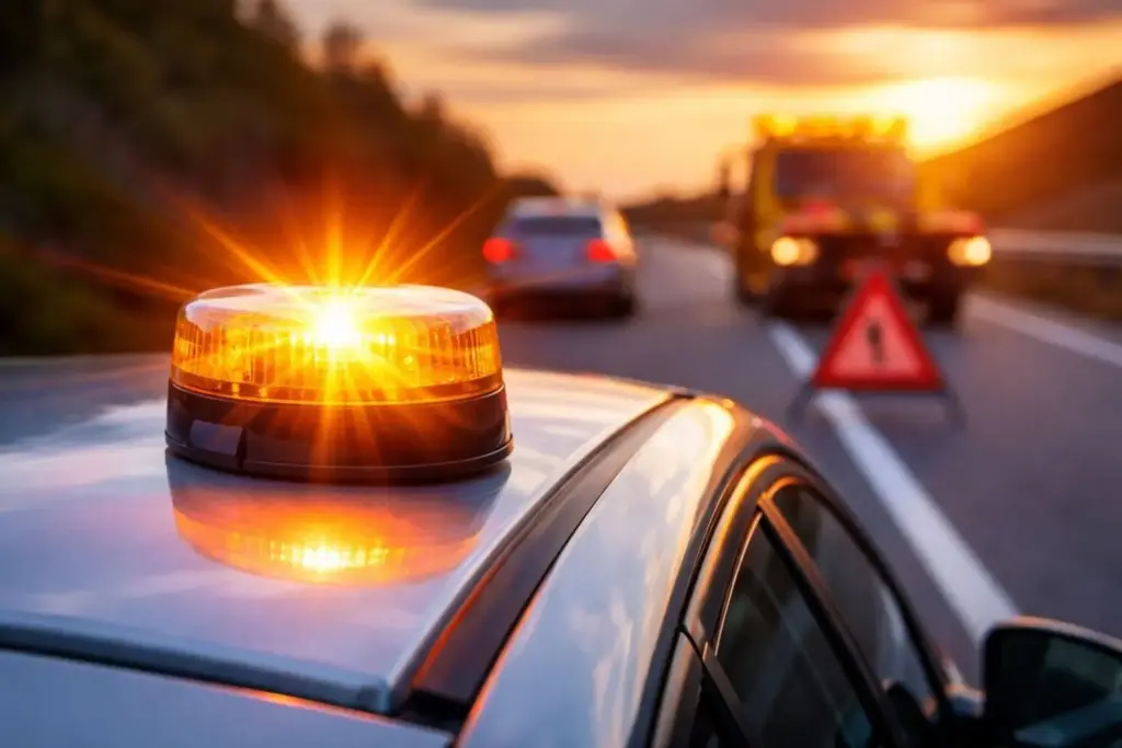La Guardia Civil te puede multar si tu coche se avería y pones la baliza V16, pero no enciendes estas luces 54 Motor16 IA V16 baliza Motor16