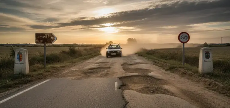 La carretera que «desaparece» al cruzar a Zamora: 3 kilómetros de tierra que nadie quiere asfaltar