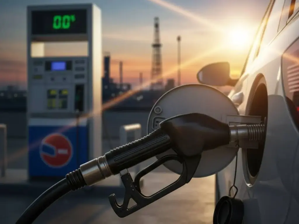 surtidor gasolina repostando deposito