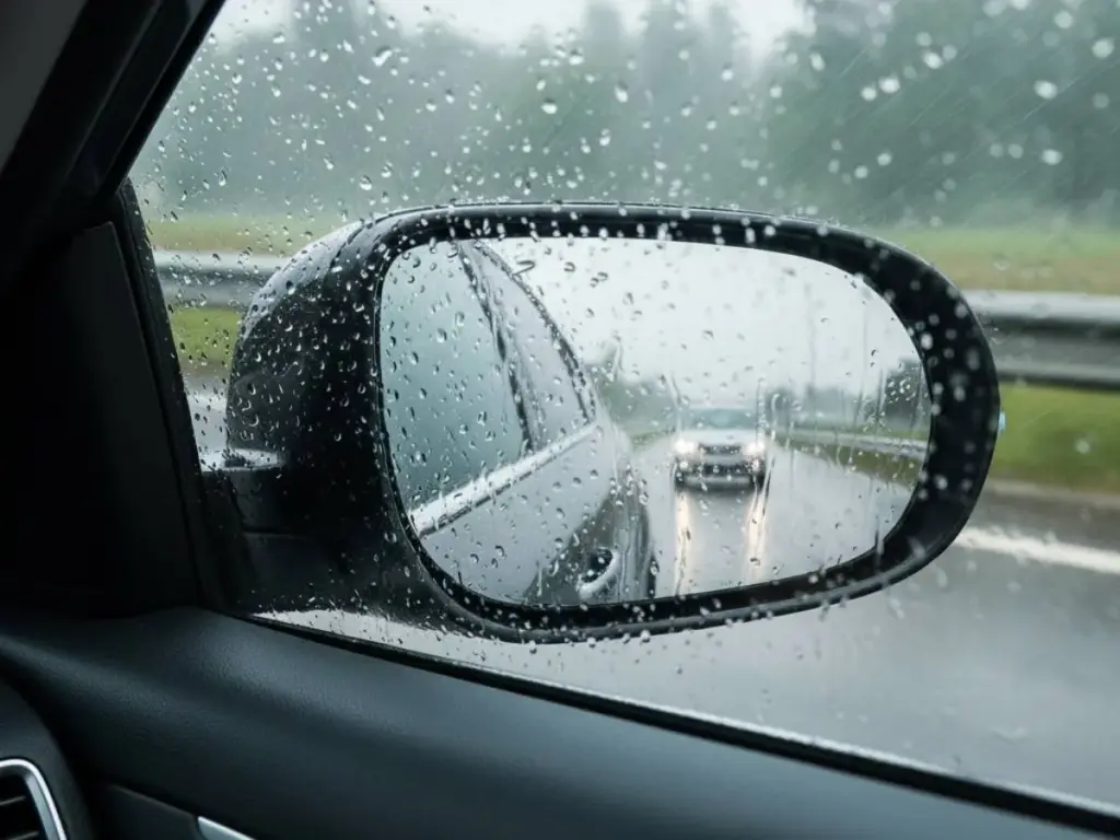 espejo empañado dia de lluvia