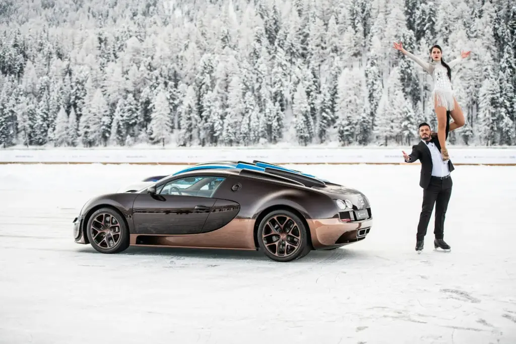 Bugatti despliega su legado sobre el hielo del lago St. Moritz 7 Motor16 BUGATTI EN THE ICE SAINT MORITZ 4 Motor16