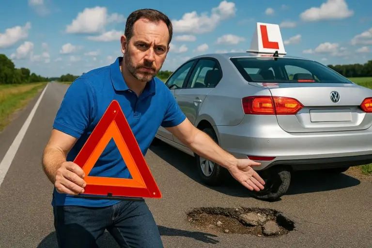 David (44), profesor de autoescuela: ‘Si revientas una rueda en un socavón de la carretera esto es lo último que deberías hacer’