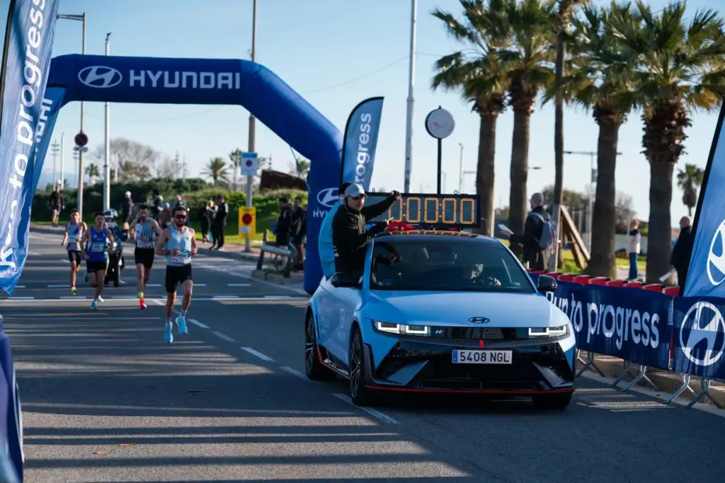 Los eléctricos de Hyundai, protagonistas de la prueba. 