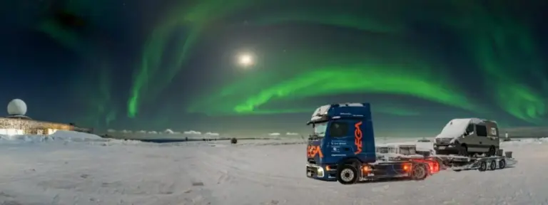 Mercedes-Benz eActros 600, el primer camión eléctrico que logra el desafío de llegar a Cabo Norte