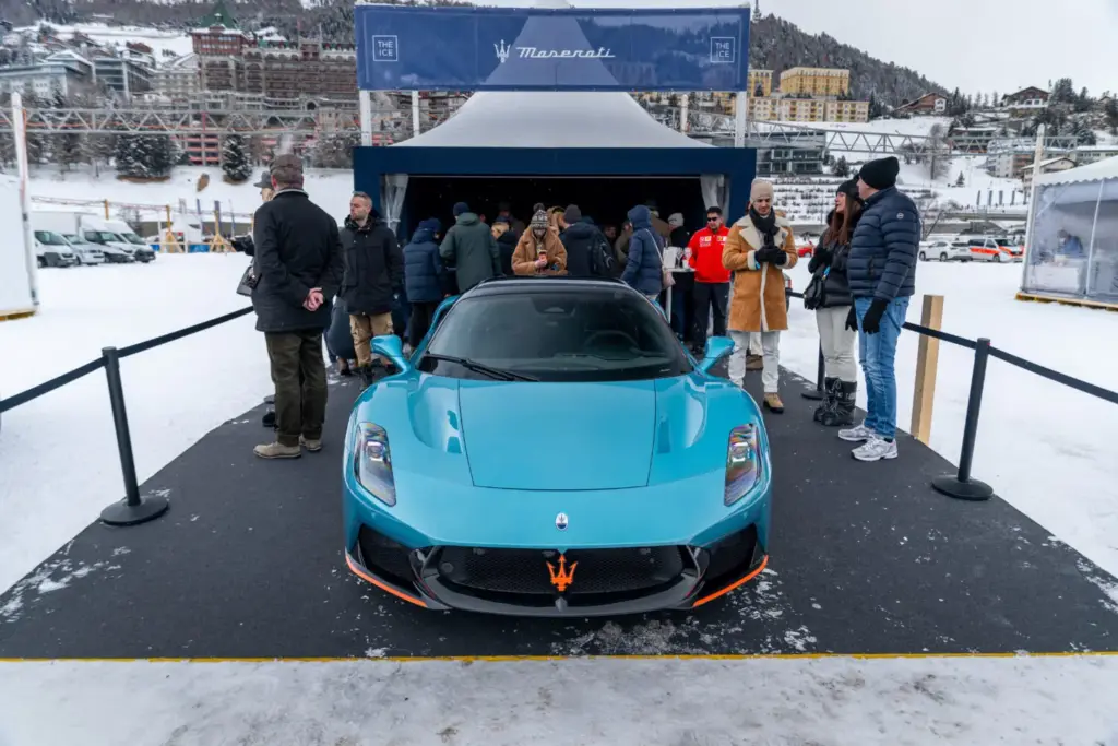 Maserati triunfa en la nieve de St. Moritz The I.C.E. 2026 con un one-off y un monoplaza histórico