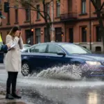 Miguel (39), agente de movilidad: «Ten mucho cuidado con pisar charcos con el coche porque te puede salir muy caro»