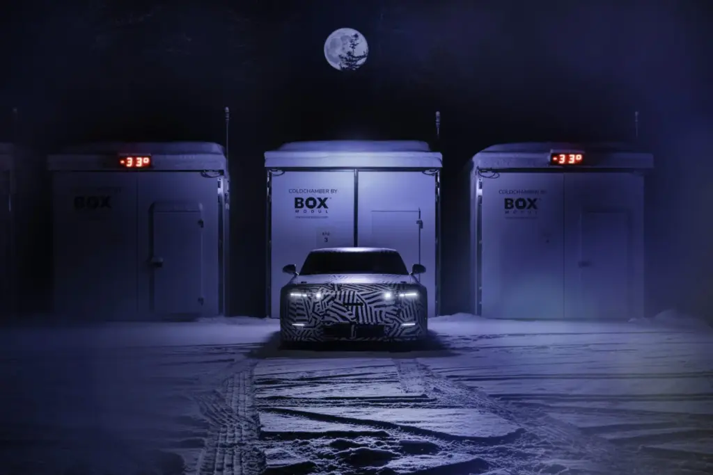 El Jaguar GT eléctrico de más de 1000 CV se somete a los tests de invierno en Arjeplog