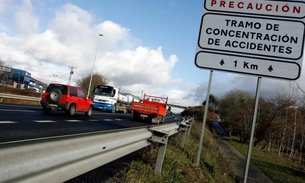 tramo negro carretera