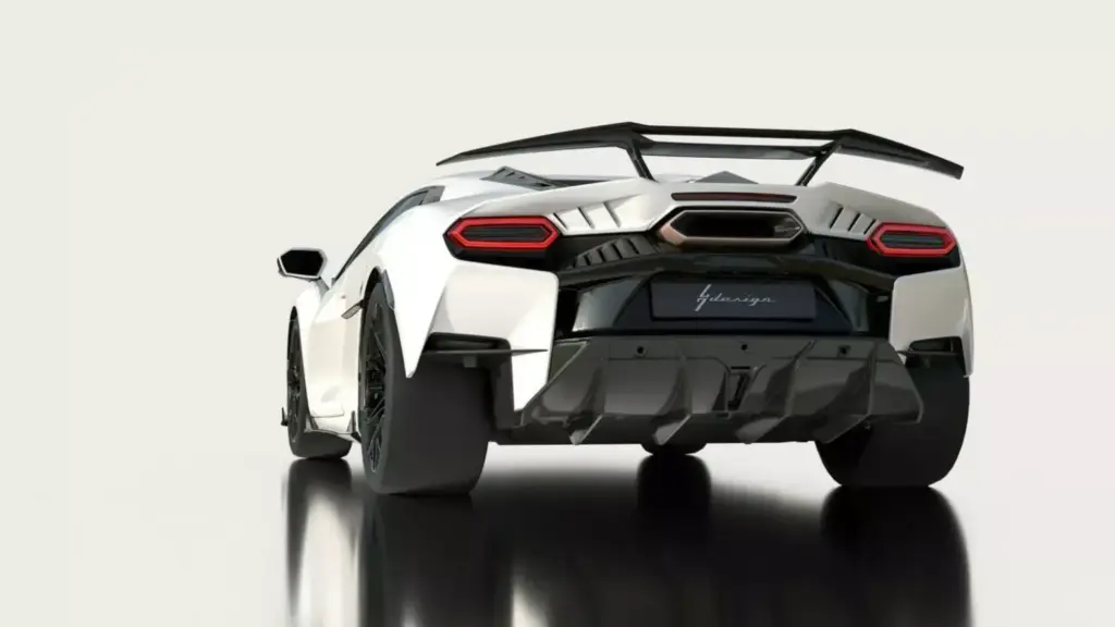 2026 Lamborghini Temerario 7Design. Imagen trasera.