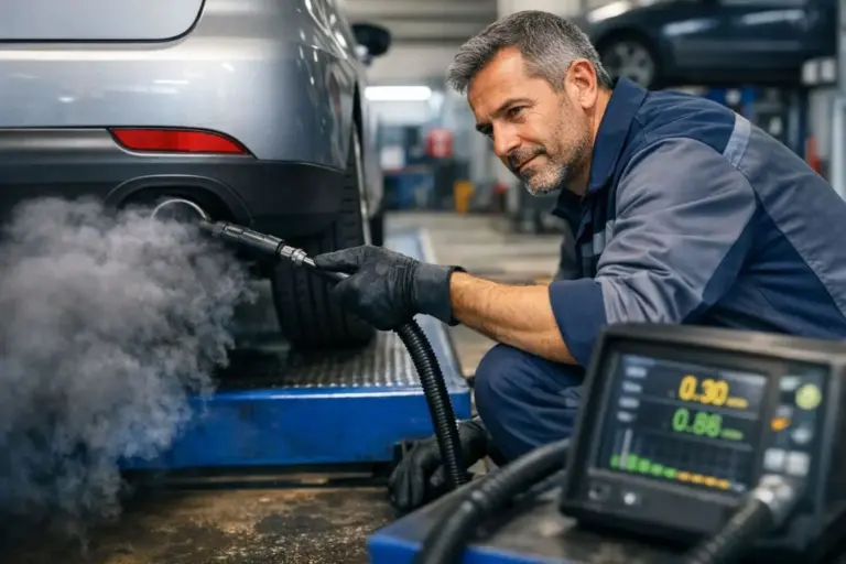 Pablo (45), técnico de ITV: ‘Así es como hacemos la prueba de humos en la ITV sin trampa ni cartón’