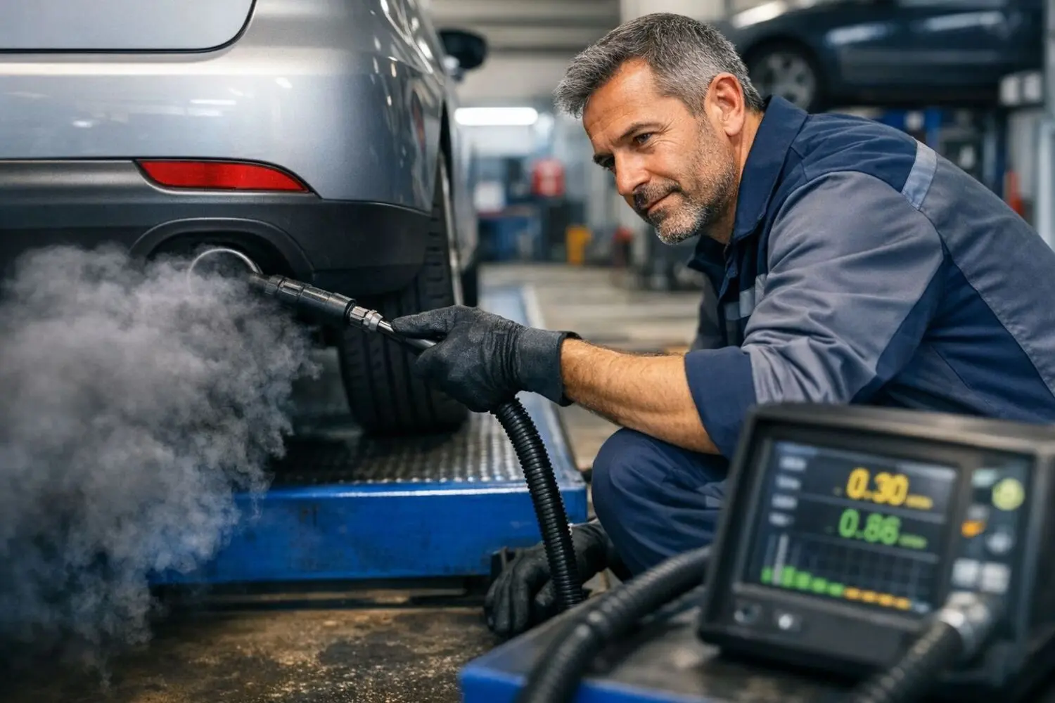 Pablo (45), técnico de ITV: ‘Así es como hacemos la prueba de humos en la ITV sin trampa ni cartón’