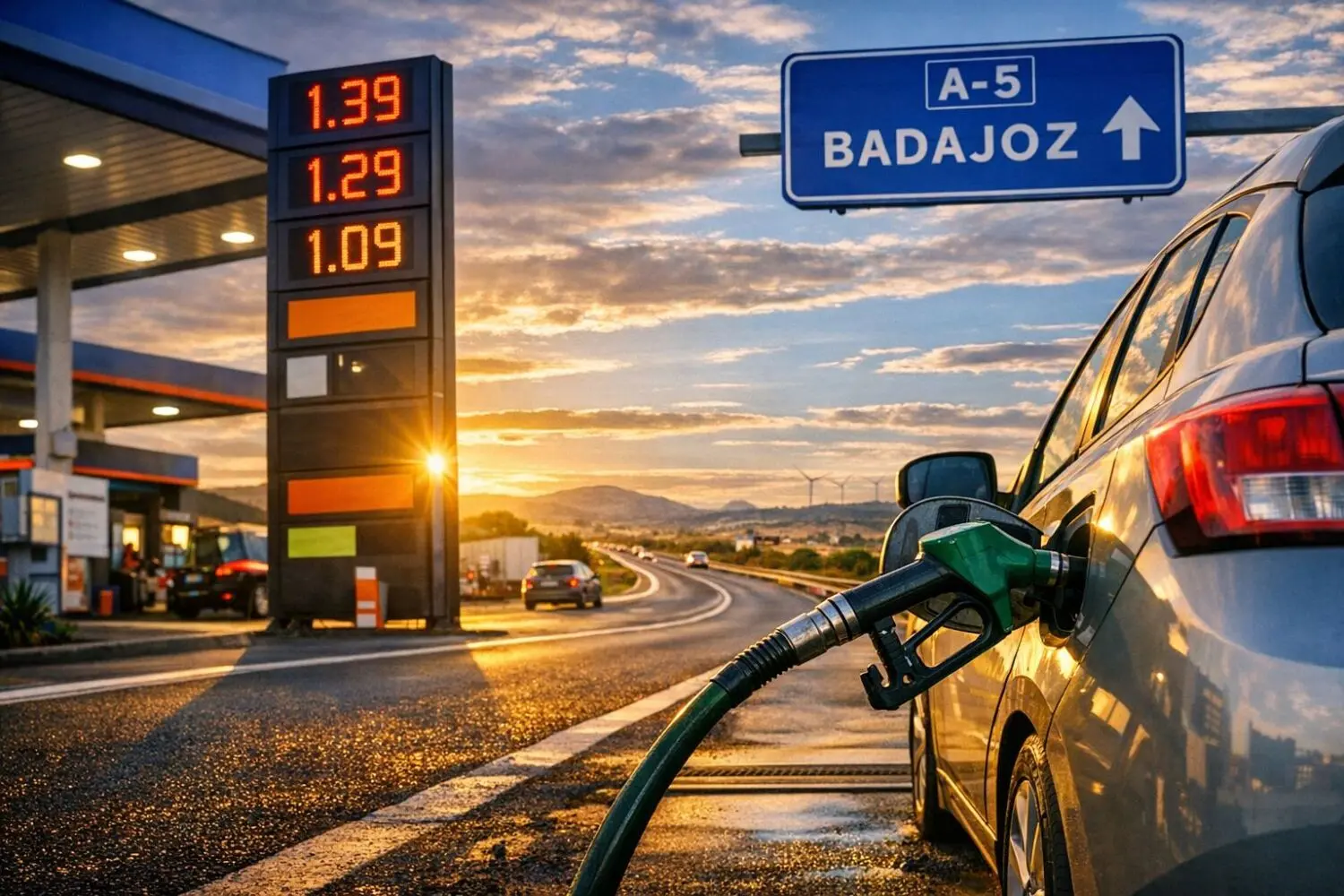 Si hoy viajas por la A-5, la Autovía del Suroeste, apunta estas cinco gasolineras: Son las más baratas que encontrarás hasta Badajoz