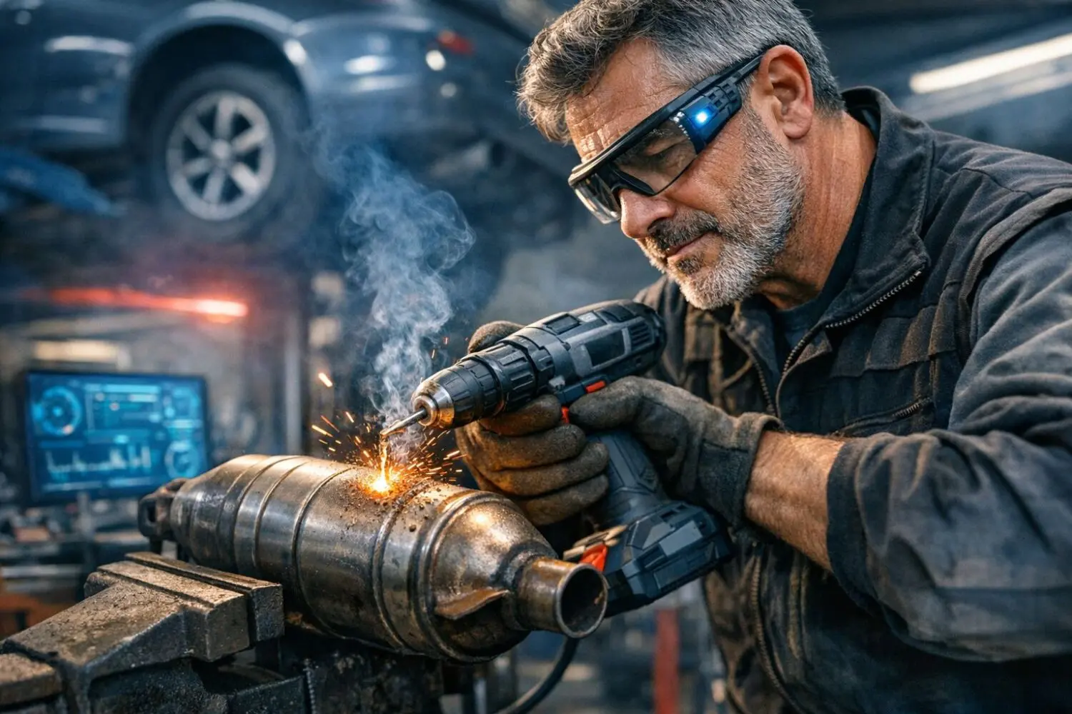 Miguel (51), mecánico: ‘Parece de ciencia ficción, pero perforar catalizadores se ha convertido en una práctica habitual para devolverles la vida’