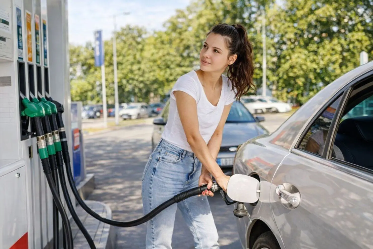 llenar depósito manguera