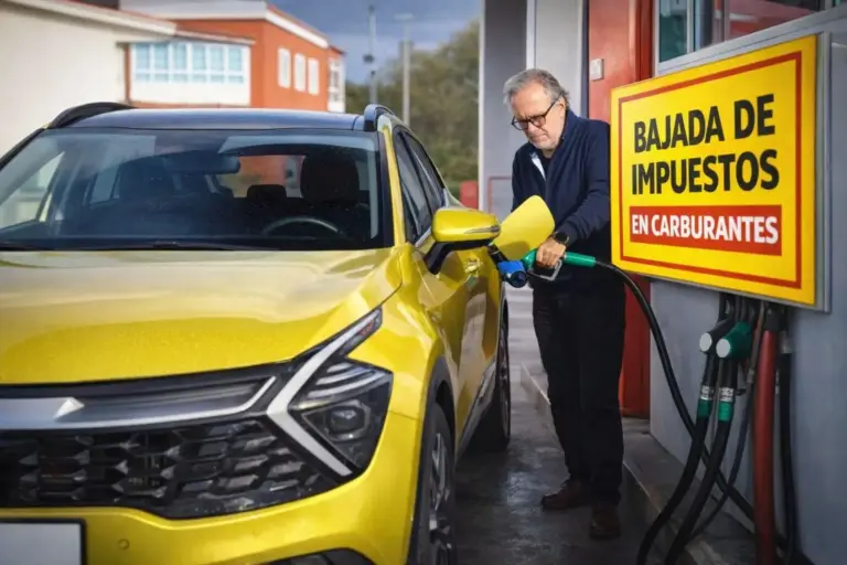 La campaña electoral del Gobierno ha comenzado con la rebaja de impuestos en los carburantes: las gasolineras tendrán que colgar este ‘cartel publicitario’