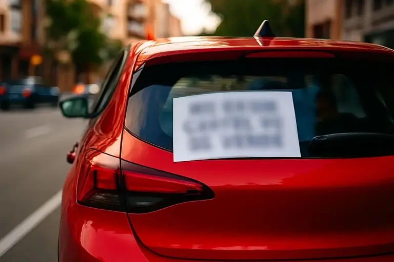 La nota que los conductores de Madrid y Barcelona están poniendo en sus coches: ‘No es un cartel de se vende’