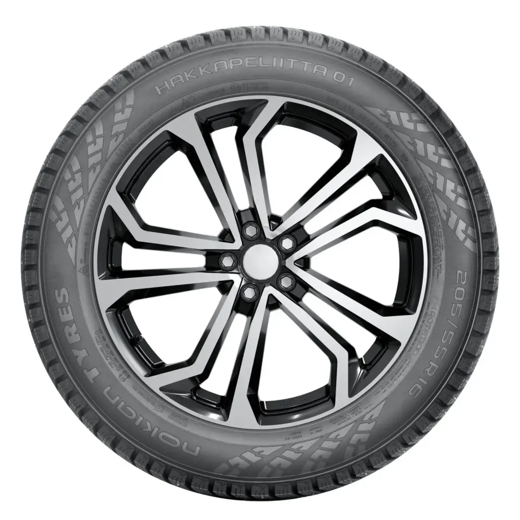 Nokian Tyres Hakkapeliitta 01 sidewall with rim Motor16