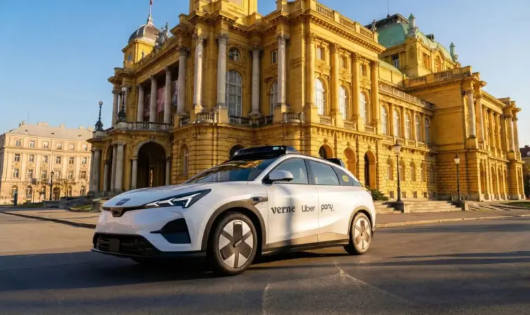 Primer servicio comercial de robotaxi de Europa: Verne, Pony.ai y Uber lo lanzan en Zagreb
