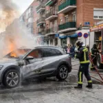 Los bomberos están haciendo horas extra: Los incendios de coches eléctricos se han disparado
