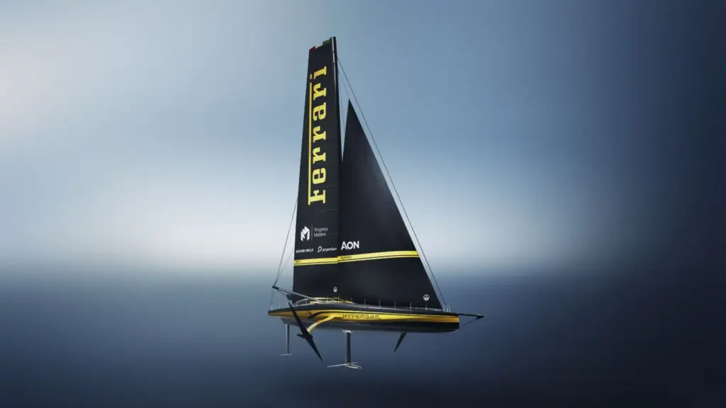 2026 Ferrari Hypersail Giallo. Imagen.