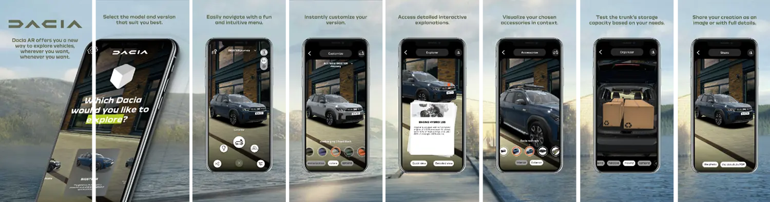 Dacia AR: la app que te permite descubrir cualquier modelo de la marca, incluido el nuevo Striker, a tamaño real desde tu móvil