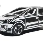 El Renault Twingo E-Tech eléctrico se convierte en una obra de arte en blanco y negro: parece que se ha escapado de un cómic