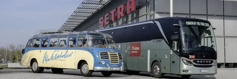 Setra cumple 75 años: de la revolución del S 8 en 1951 a seis generaciones de autocares de largo recorrido