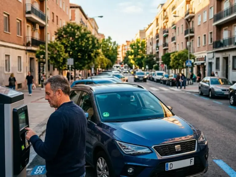 Lucas (43), taxista: «En menos de 10 años, aparcar gratis en todo Madrid va a ser imposible»