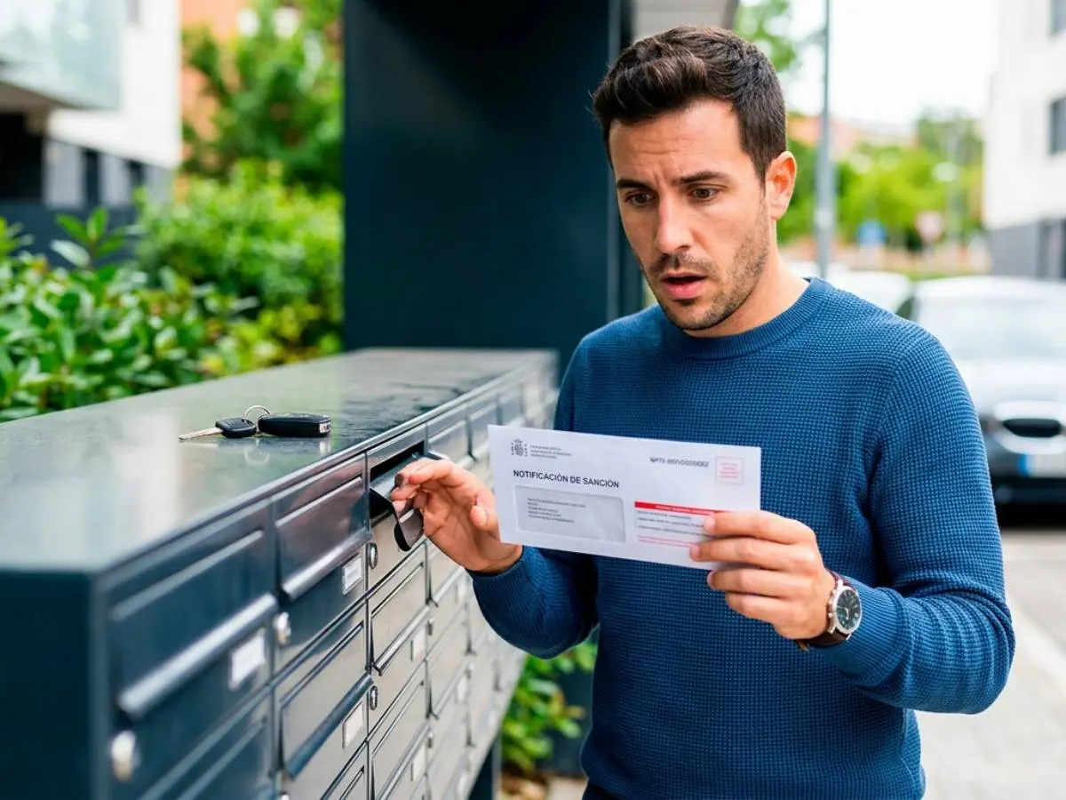 Conductor recibe multa buzon DGT