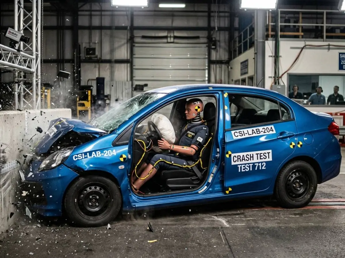 Muñeco de pruebas de choque dentro de un coche