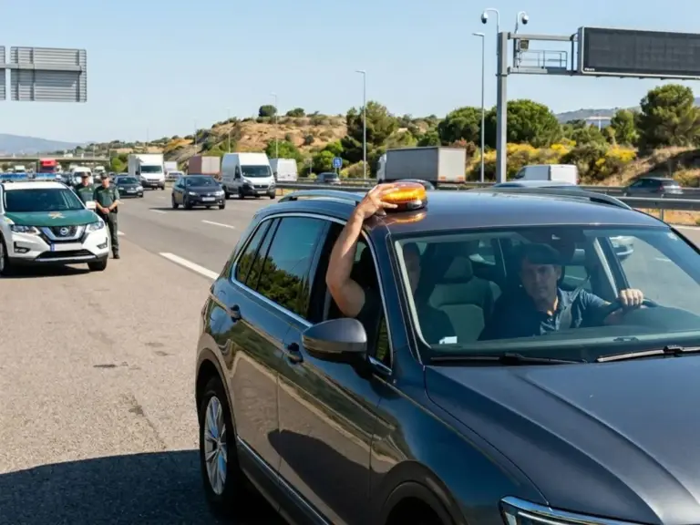 La Guardia Civil vigila este fin de semana el uso de las balizas V-16 aún con más atención
