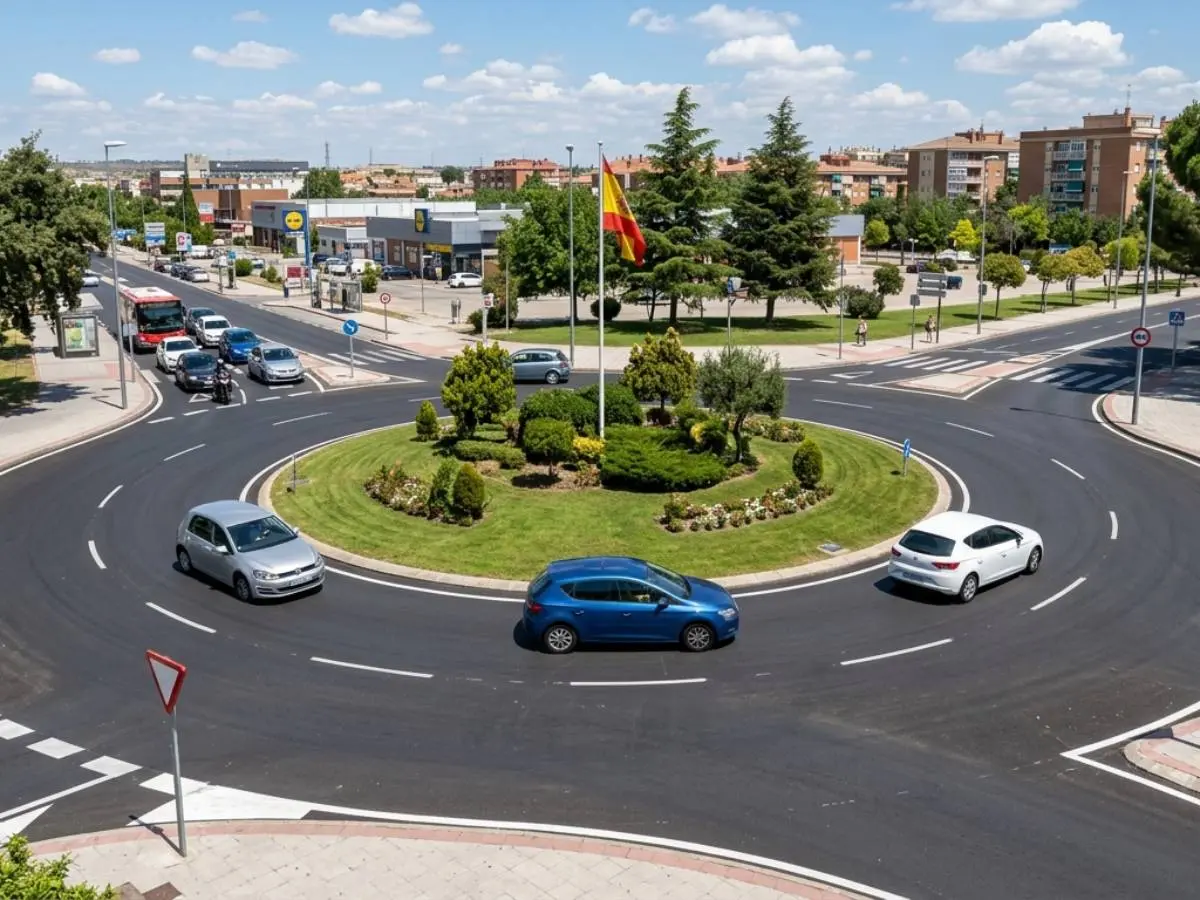 fotografia aerea de una rotonda