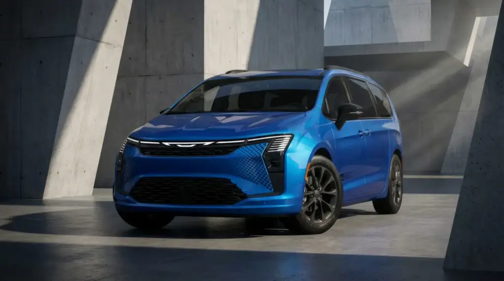 2026 Chrysler Pacifica America250. Imagen azul.