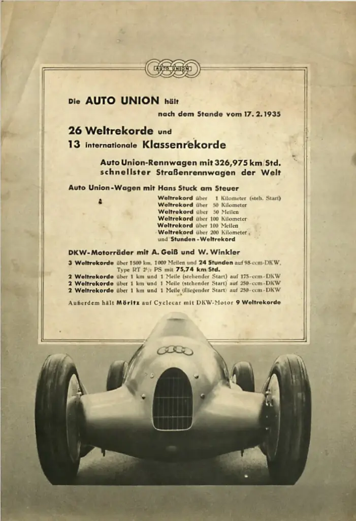 Audi Tradition presenta la recreación del Auto Union Lucca que batió el récord de velocidad en 1935 10 Motor16 AUTO UNION 1935 RECORD 5 Motor16