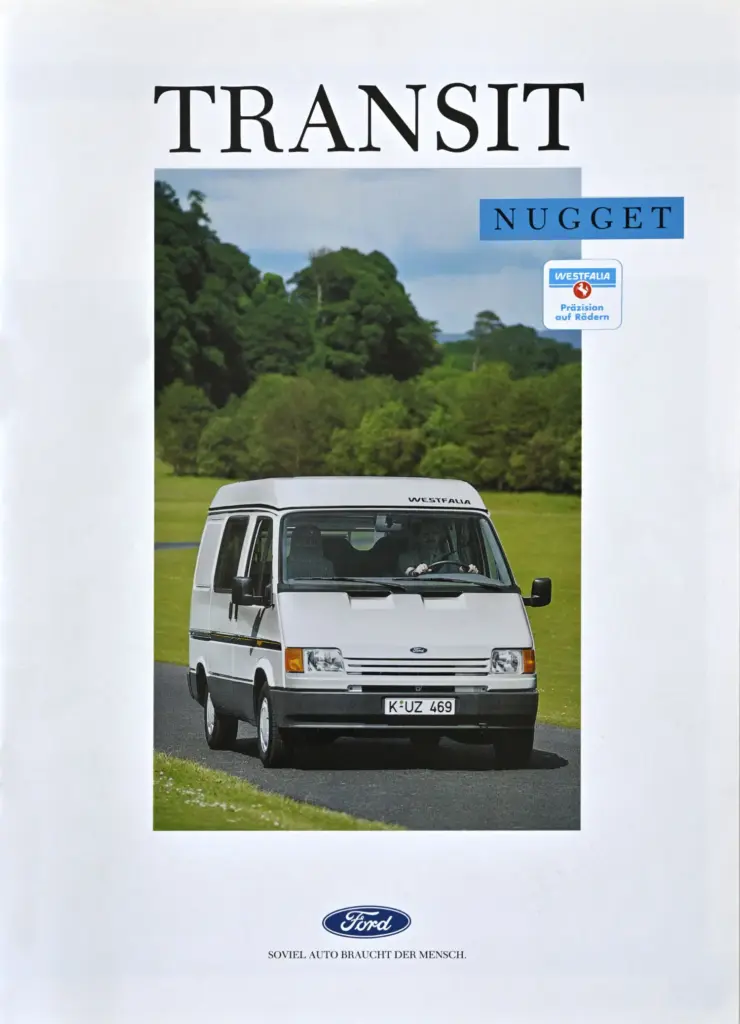 Ford Nugget o los 40 años de la Transit convertida en autocaravana 21 Motor16 Nugget 40th anniversary original brochure 01 Motor16