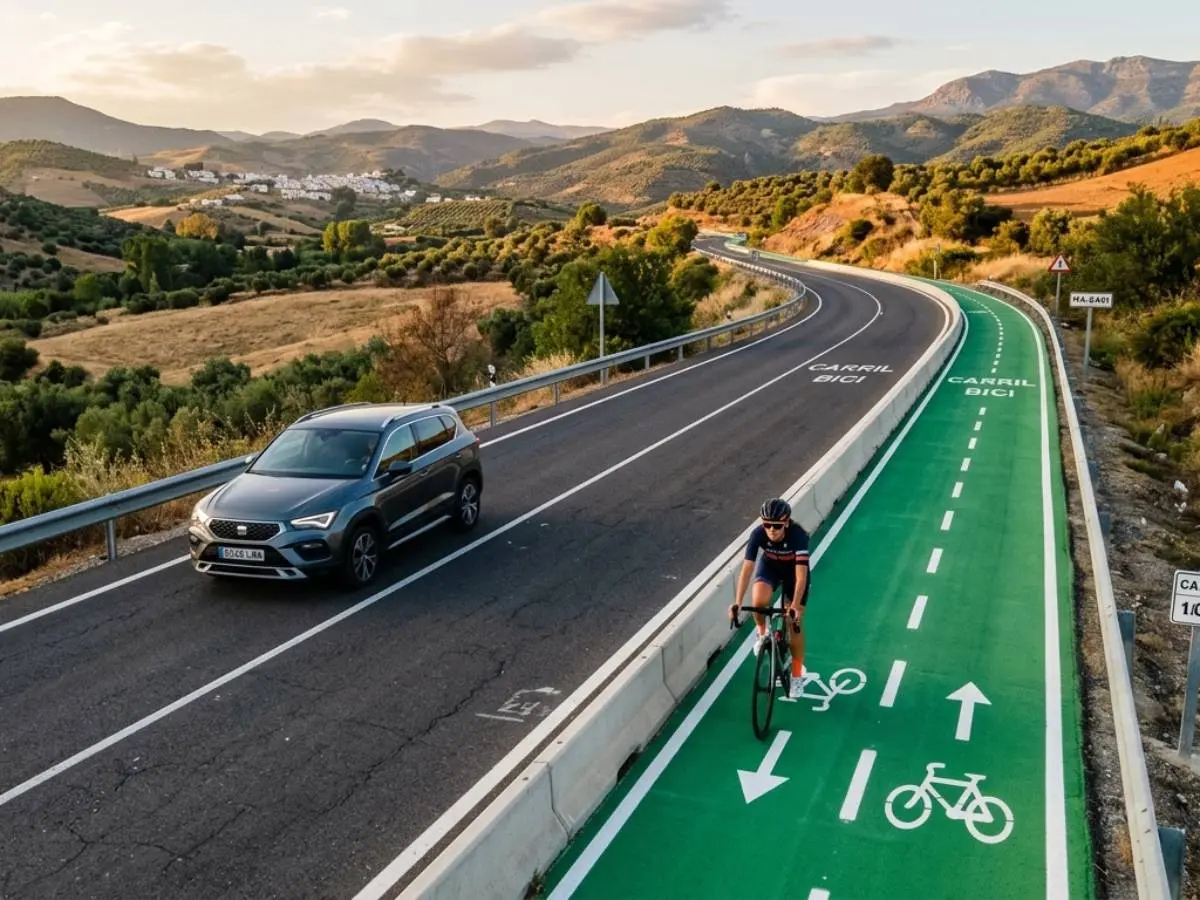 arcen convertido en carril bici segregado