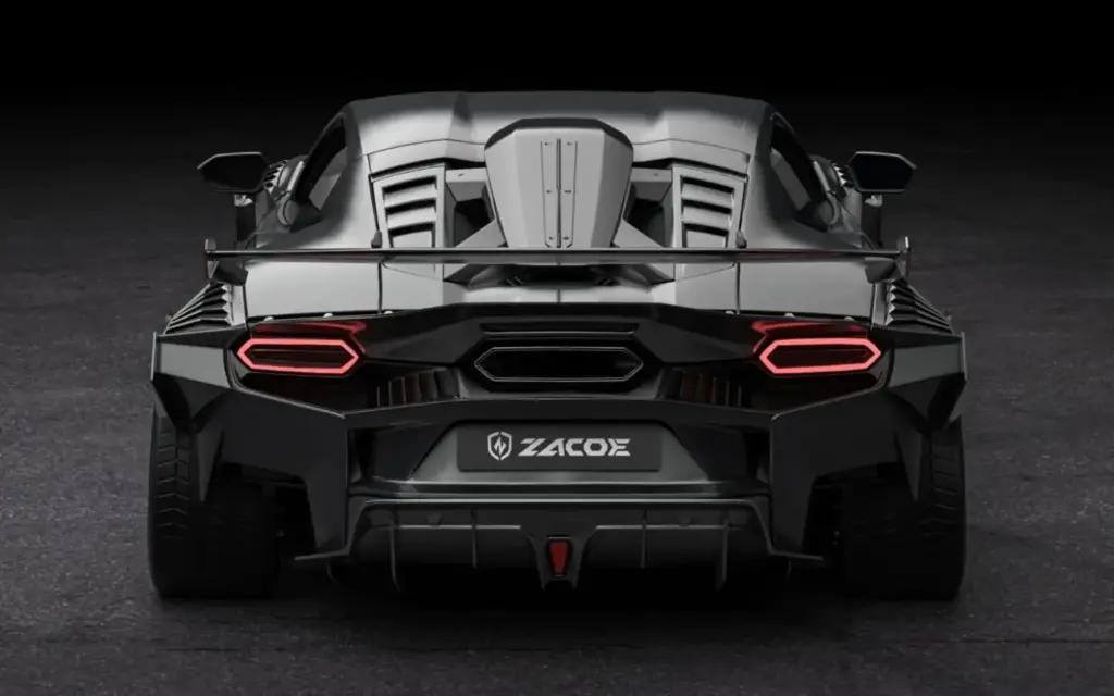 2026 Zacoe Lamborghini Temerario Widebody. Imagen trasera.