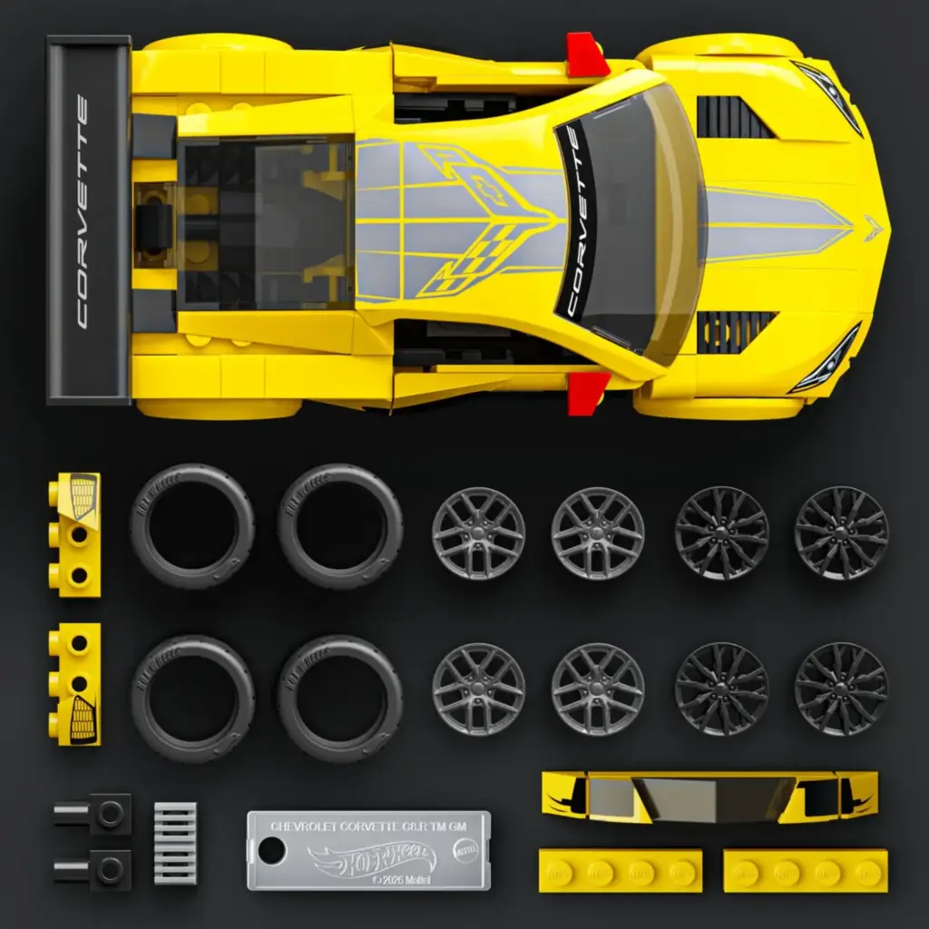 Brick Shop: Mattel vuelve a la carga con siete nuevos sets para amantes del motor 3 Motor16 2026 Mattel Brick Shop. Corvette. Imagen.