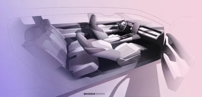 Škoda desvela los bocetos interiores del Peaq