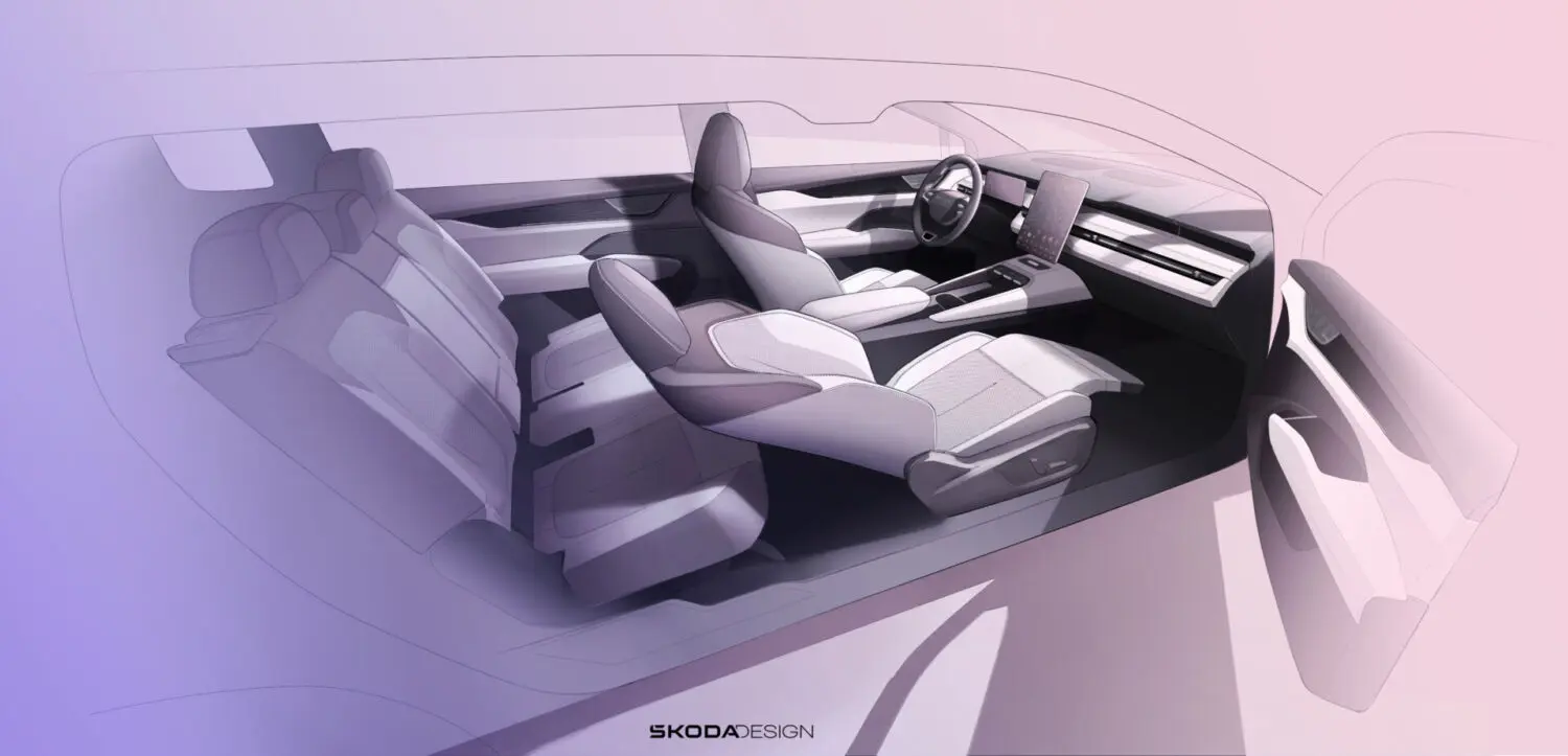 Škoda desvela los bocetos interiores del Peaq