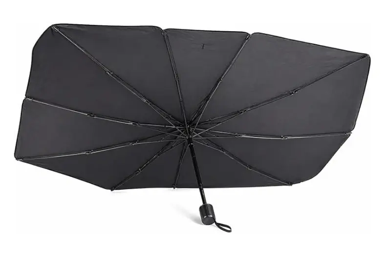 Los 10 mejores parasoles para coche en 2026 para evitar temperaturas extremas en verano 8 Motor16 Parasol Coche Tipo Paraguas Plegable Motor16