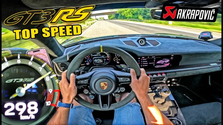 Un Porsche 911 GT3 RS roza los 300 km/h en la Autobahn y es detenido por la policía