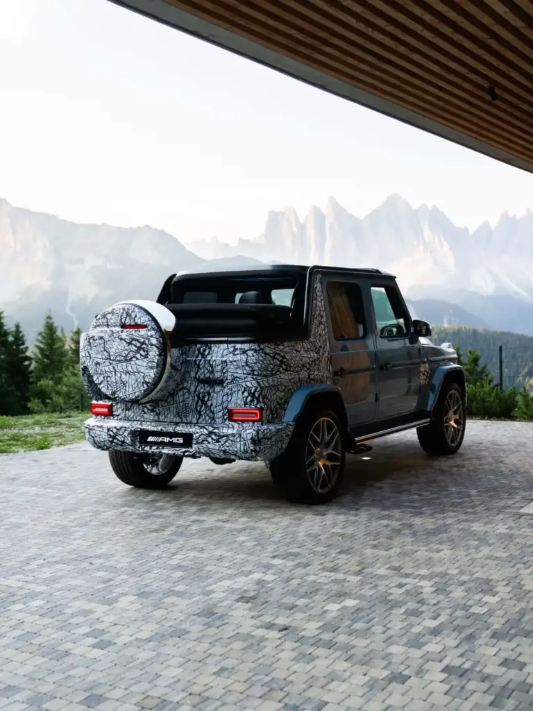 Mercedes-AMG no esconde la versión descapotable de su mítico Geländewagen, que está al caer 2 Motor16 2026 Mercedes-Benz Clase G Cabrio. Imagen trasera.
