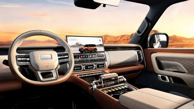 Geely Galaxy Cruiser 700: el PHEV off-road de 900V con 1.129 CV y 350 kilómetros eléctricos 1 Motor16 2026 Geely Galaxy Cruiser 700. Imagen interior.