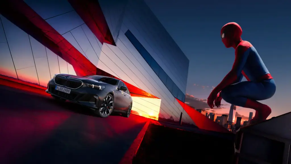 El nuevo BMW iX3 y el Serie 5 se cuelan en la película 'Spider-Man: Brand New Day' 6 Motor16 Spider-Man Brand New Day, iX3, Serie 5