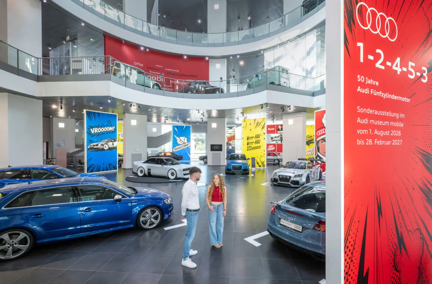 Audi celebra medio siglo del motor de cinco cilindros con una exposición especial en Ingolstadt
