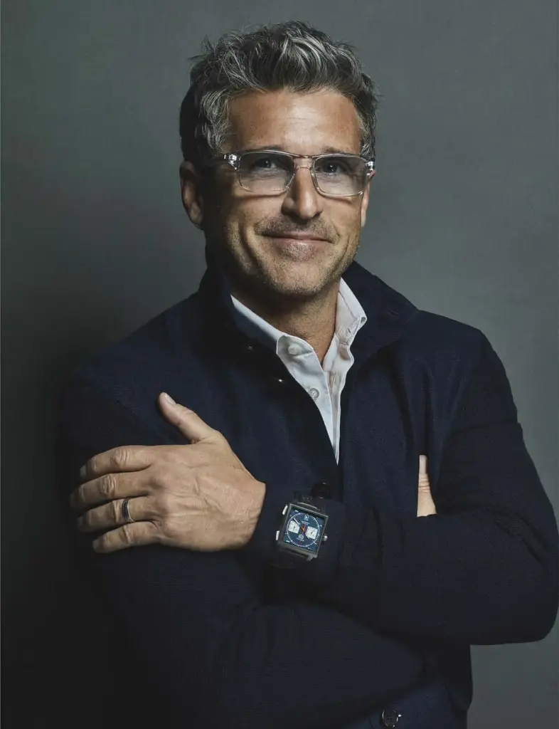 TAG Heuer, en la parrilla de salida con dos colecciones de gafas inspiradas en la edad dorada del automovilismo 11 Motor16 GAFAS TAG HEUER PATRICK DEMPSEY1 Motor16