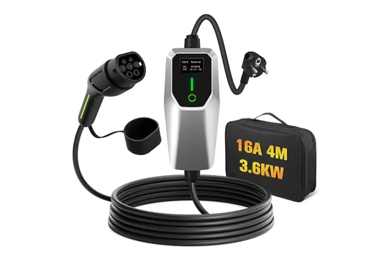 Mejor cargador EV portátil: Opciones Tipo 2 para cargar el coche eléctrico en casa o de viaje 2 Motor16 Junsun Cargador EV Portatil Motor16
